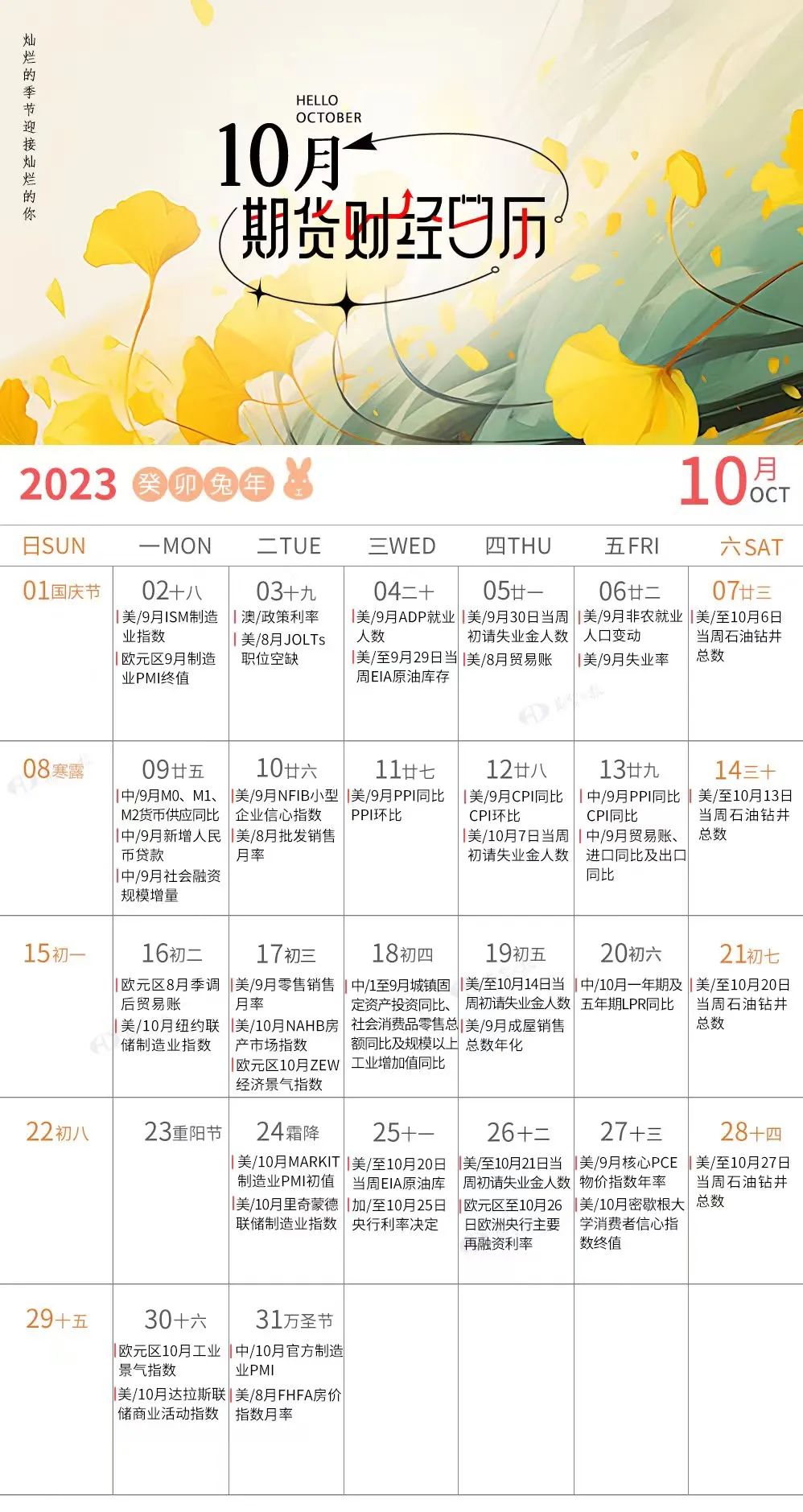 详细阅读:10月份的日历表(10月份的日历表图片) 10月份的日历表(10月份的日历表图片)